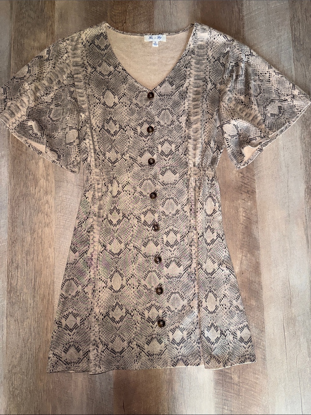 She & Sky Snake print Dress Small VICI